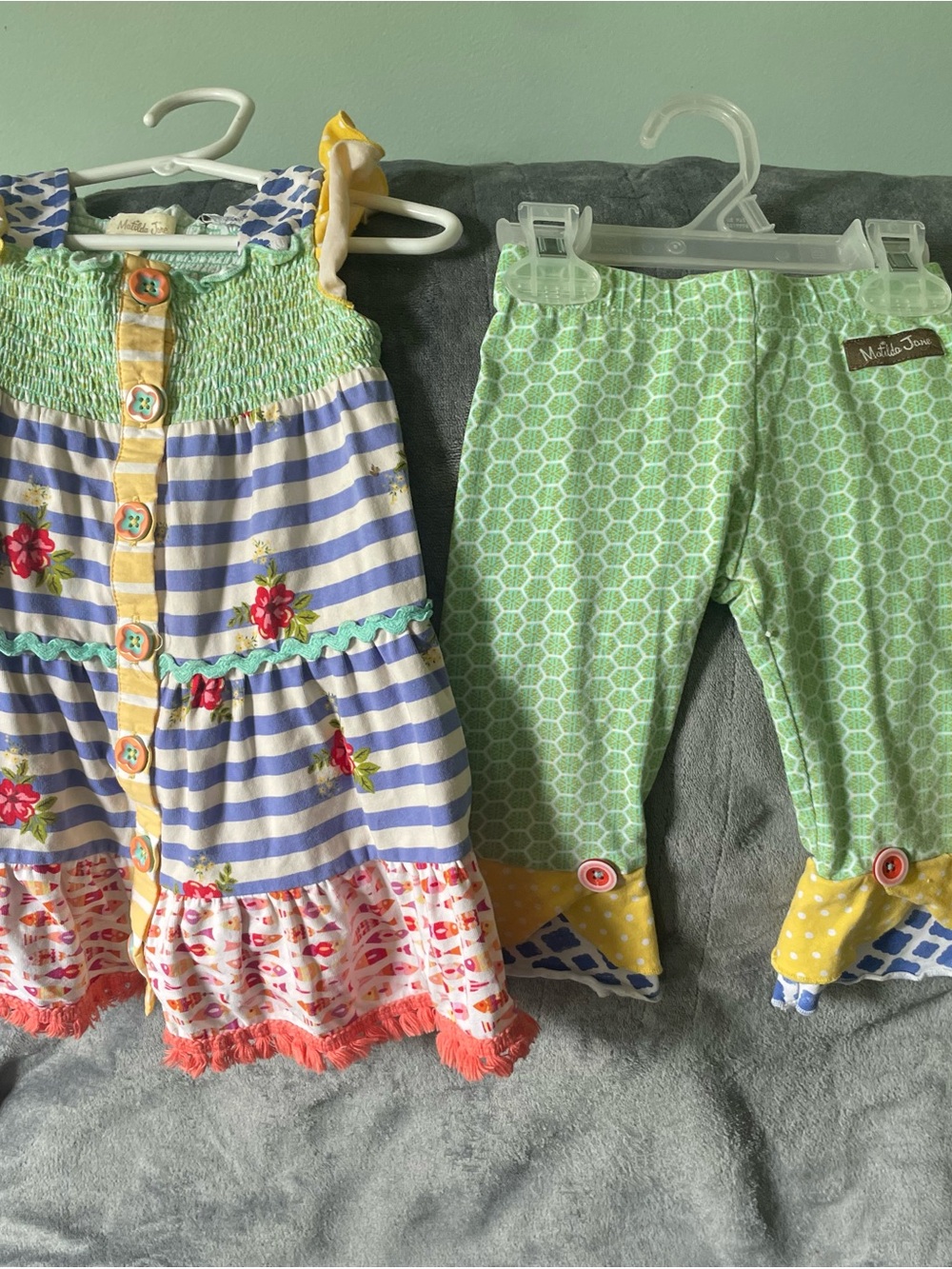 Matilda Jane Girls Matching Set with top and pants sz 18/24mths.
